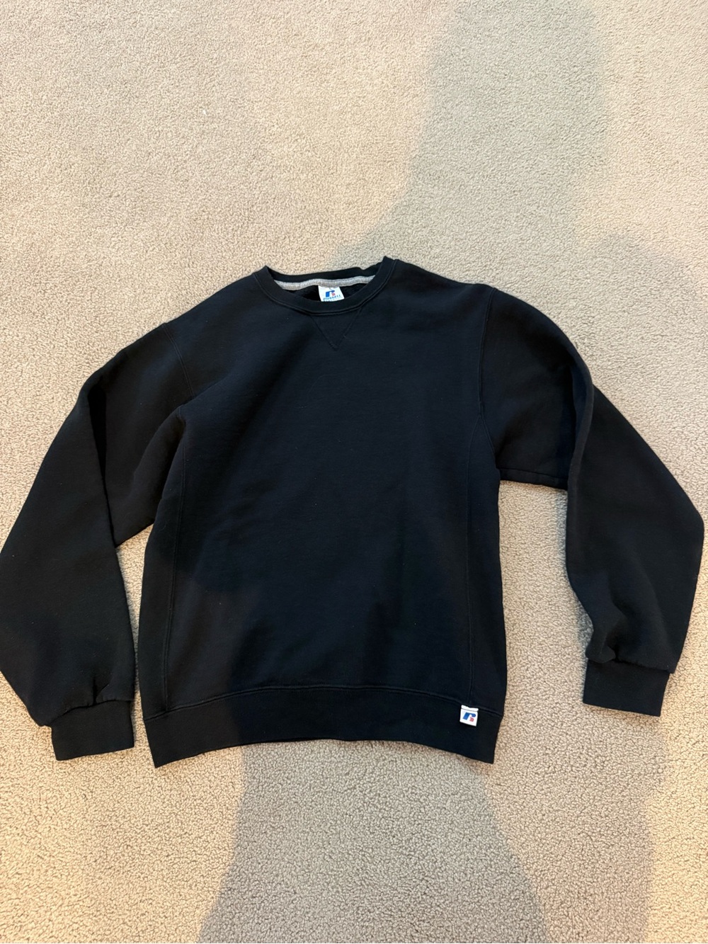 Russell Athletic Black Crewneck Sweatshirt - Men's Pullover